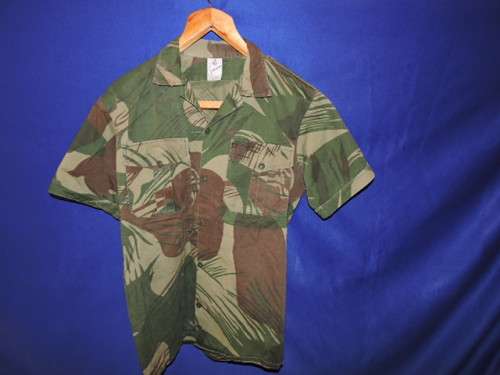 Rhodesia Rhodesian Army Military Combat Camo Short Sleeve Shirt Size 41 Maker Statesman
